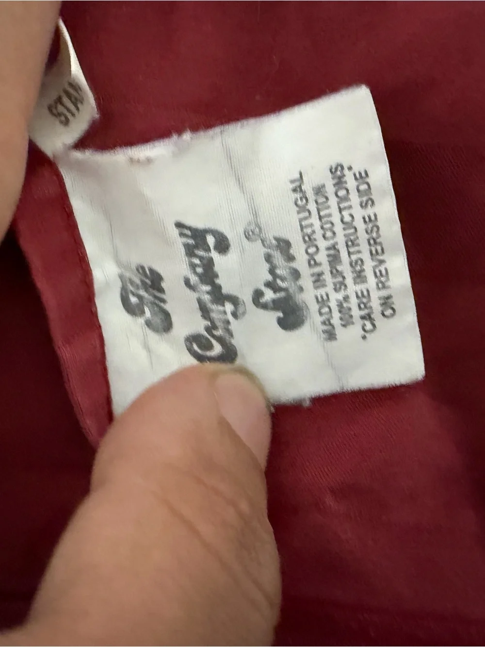 The Company Store Burgundy Standard Pillowcase